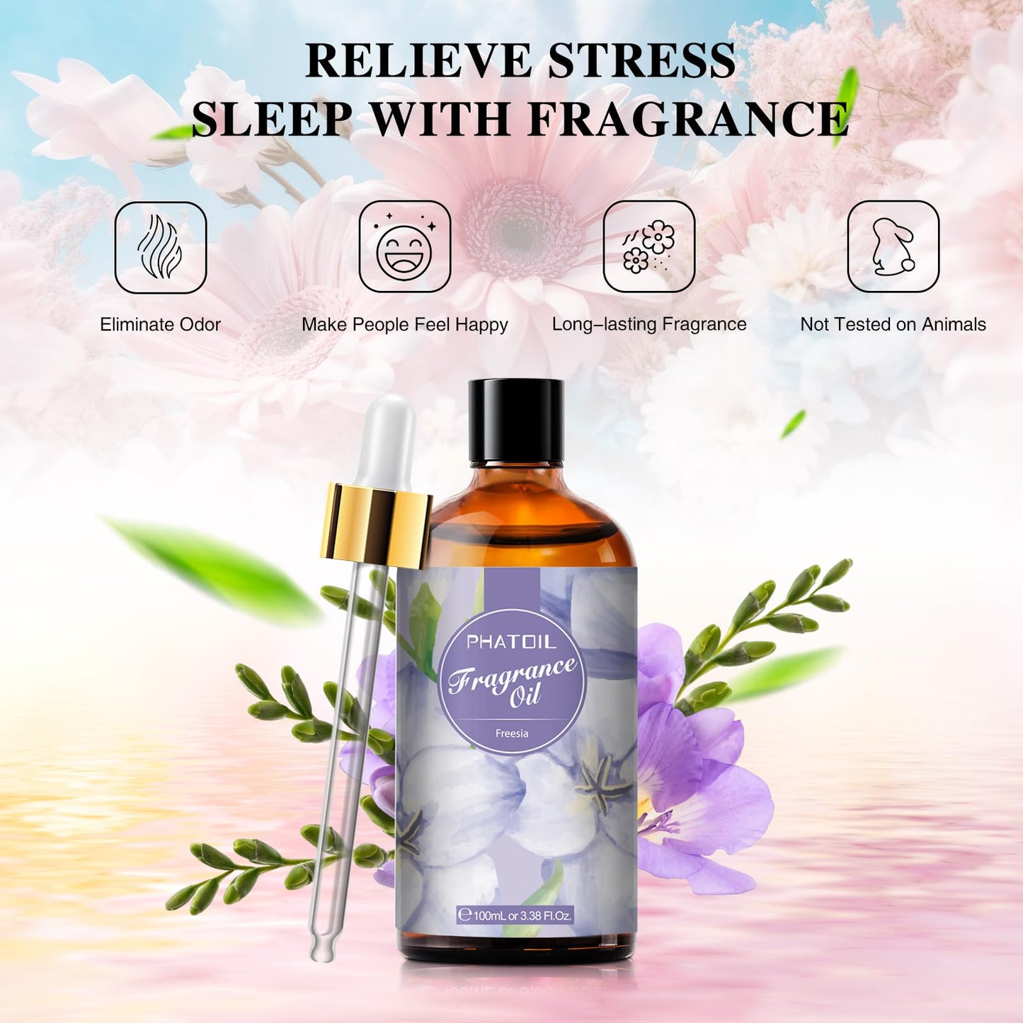 PHATOIL Freesia Fragrance Oil 100ml - Aromatherapy, Diffusers, Soap & Candle Making