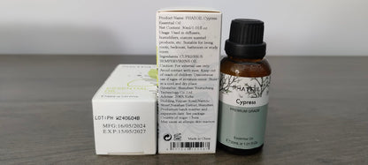 Cypress Essential Oil 30ml | PHATOIL Pure Essential Oil Singles for Aromatherapy Diffusers