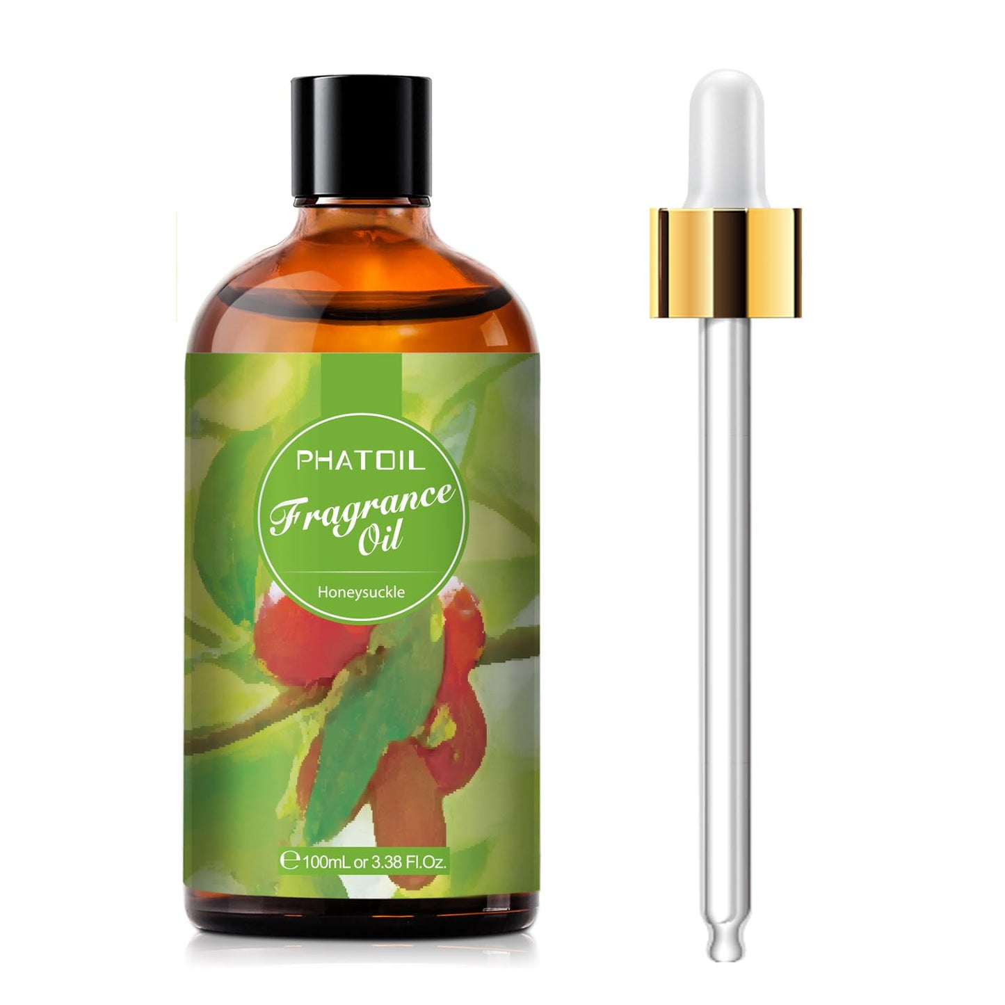 PHATOIL Honeysuckle Fragrance Oil 100ml (3.38 fl oz) | Aromatherapy, Diffuser Oil, DIY Candles & Soaps
