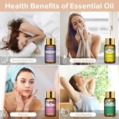 PHATOIL 15PCS Essential Oils Set - 5ml/0.17fl.oz Premium Quality Essential Oils for Diffusers, DIY Soap Candle Making, Gifts for Families and Friends