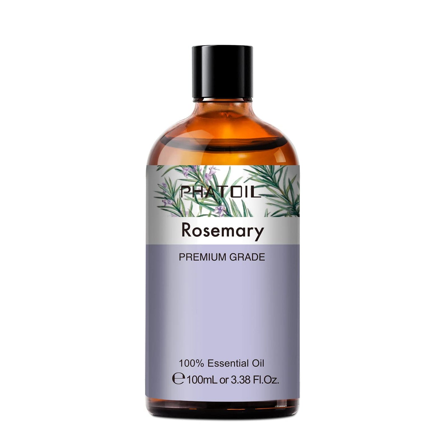 PHATOIL Rosemary Essential Oil 100ml (3.38 fl oz) for Aromatherapy Diffusers, Candles & Soap