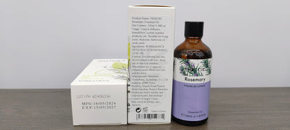 PHATOIL Rosemary Essential Oil 100ml (3.38 fl oz) for Aromatherapy Diffusers, Candles & Soap