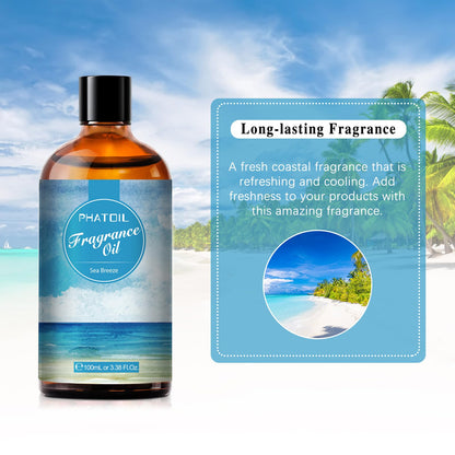PHATOIL Sea Breeze Fragrance Oil – 100ml | Aromatherapy, Diffusers, DIY Candles & Soaps