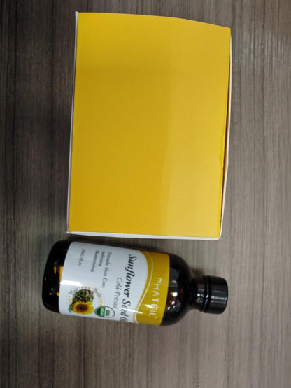 PHATOIL Organic Sunflower Seed Oil – Cold-Pressed, USDA Organic, 118 ml
