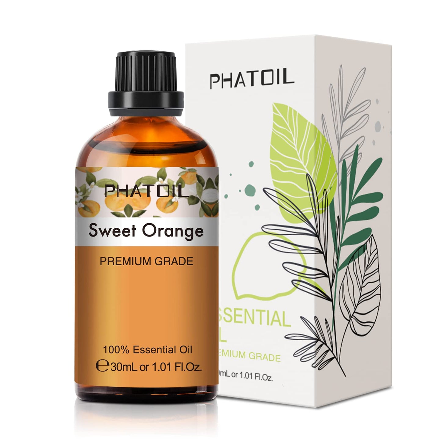 PHATOIL 30ml Sweet Orange Essential Oil for Aromatherapy & Diffusers