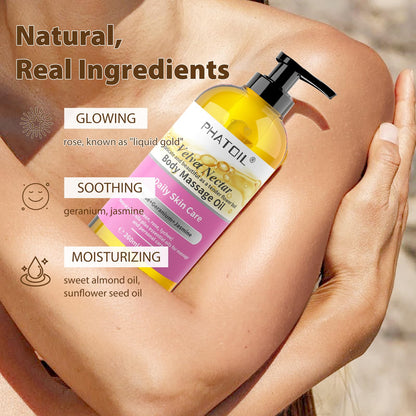Velvet Nectar Body Massage Oil 260 ml – Rose, Jasmine & Geranium