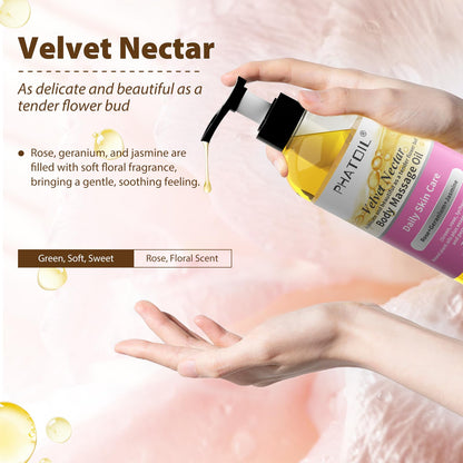 Velvet Nectar Body Massage Oil 260 ml – Rose, Jasmine & Geranium