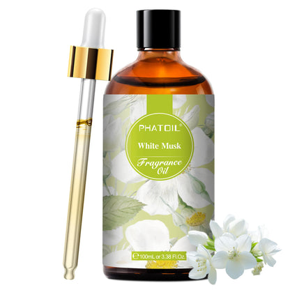 White Musk Fragrance Oils 100ML – PHATOIL Glass Dropper for Diffusers & DIY