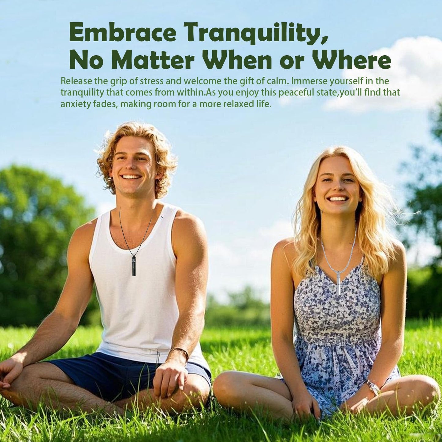 Phaxud Mindfulness Breathing Necklace & Essential Oil Diffuser – 2-in-1 Stainless Steel Breathlink Jewelry (Gold)