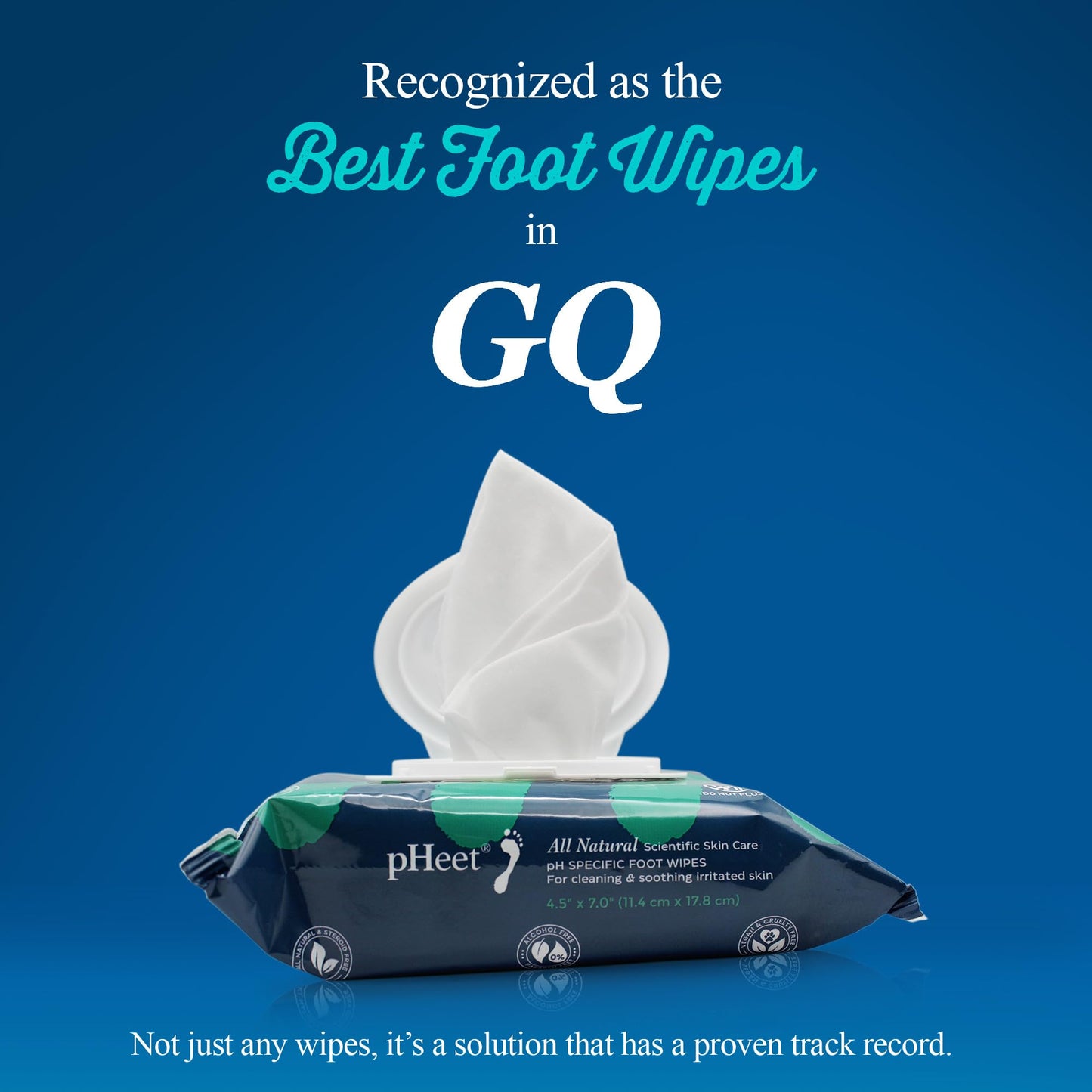 pHeet Foot Wipes – All-Natural Antifungal & Antibacterial Foot Care (72 Count)