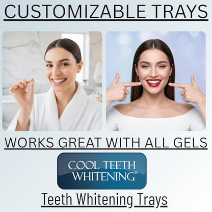 Moldable Teeth Whitening Trays — 4 Trays + 2 Travel Cases (Opalescence Compatible)