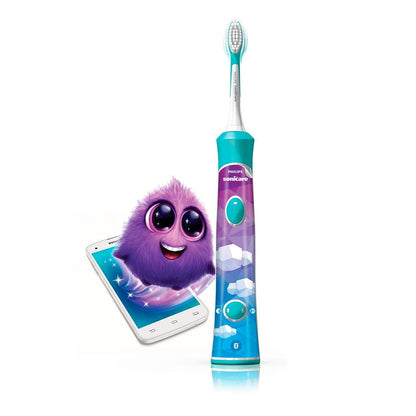 Philips Corded Electric Sonicare Kids Rechargeable Toothbrush with Built-in Bluetooth 2-Pack | HX6732/80