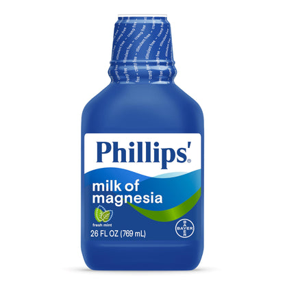 Phillips' Fresh Mint Milk of Magnesia Liquid — Pack of 2 (52 oz total) | Mint Laxative