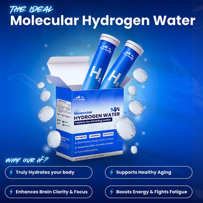 PHM Hydrogen Water Tablets – H2 Molecular Tabs for Hydration & Energy | 90 Tablets