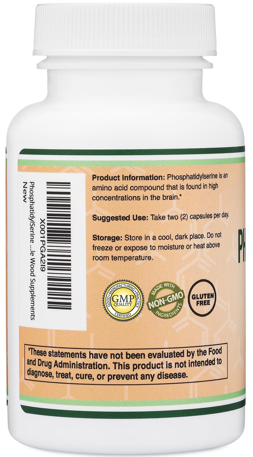PhosphatidylSerine 300mg per Serving – 120 Capsules | Double Wood