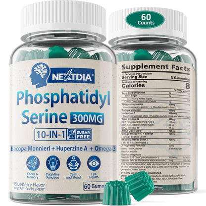 Phosphatidylserine Nootropic Gummies – Focus & Energy (60 Ct)