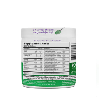 pHresh Greens Raw Alkalizing Superfood Greens Powder – 5 oz (1 Month) – Gluten-Free
