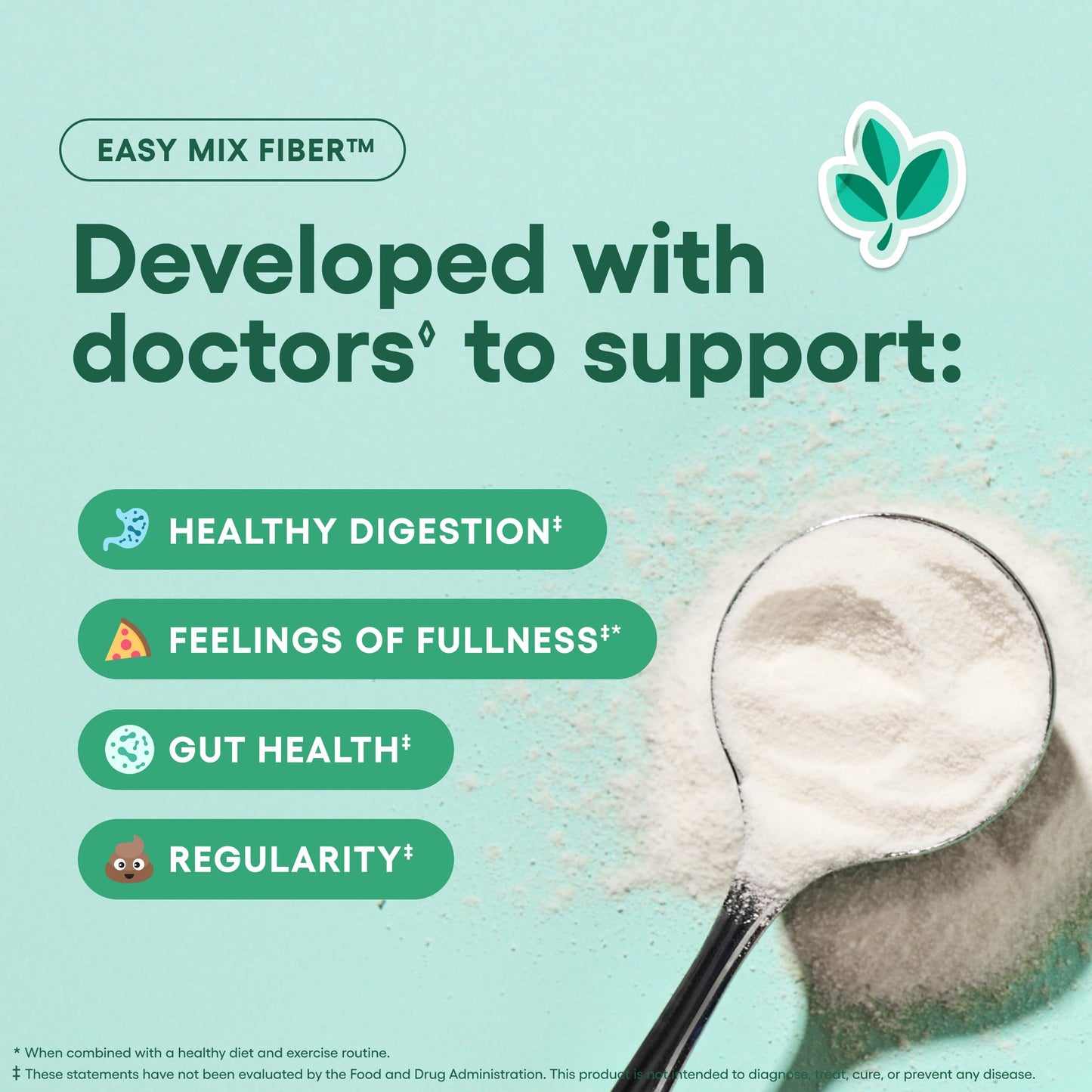 Physician's Choice Easy Mix Fiber - Unflavored Daily Prebiotic Fiber for Digestive Health (7.1oz)