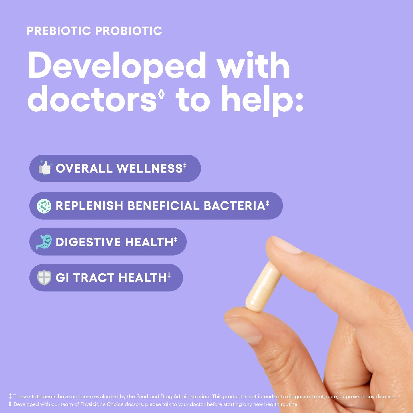 Physician's CHOICE Prebiotic-Probiotic - Multi-Strain Probiotics & Prebiotics for Digestive Health