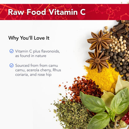 Physician's Strength Power-C 90 Capsules | Raw Food Vitamin C + Flavonoids