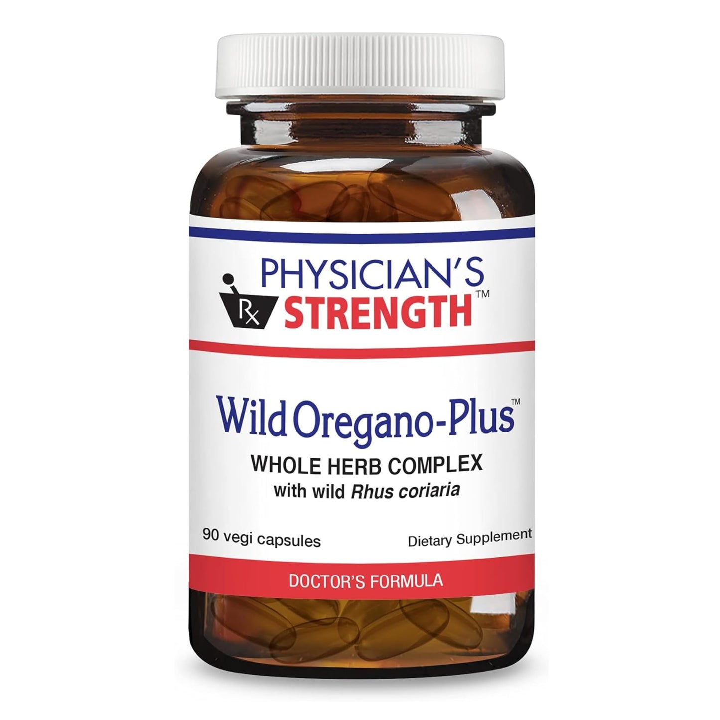 Physician's Strength Wild Oregano-Plus - 90 Capsules | Immune Support, Digestion & Bones - Non-GMO