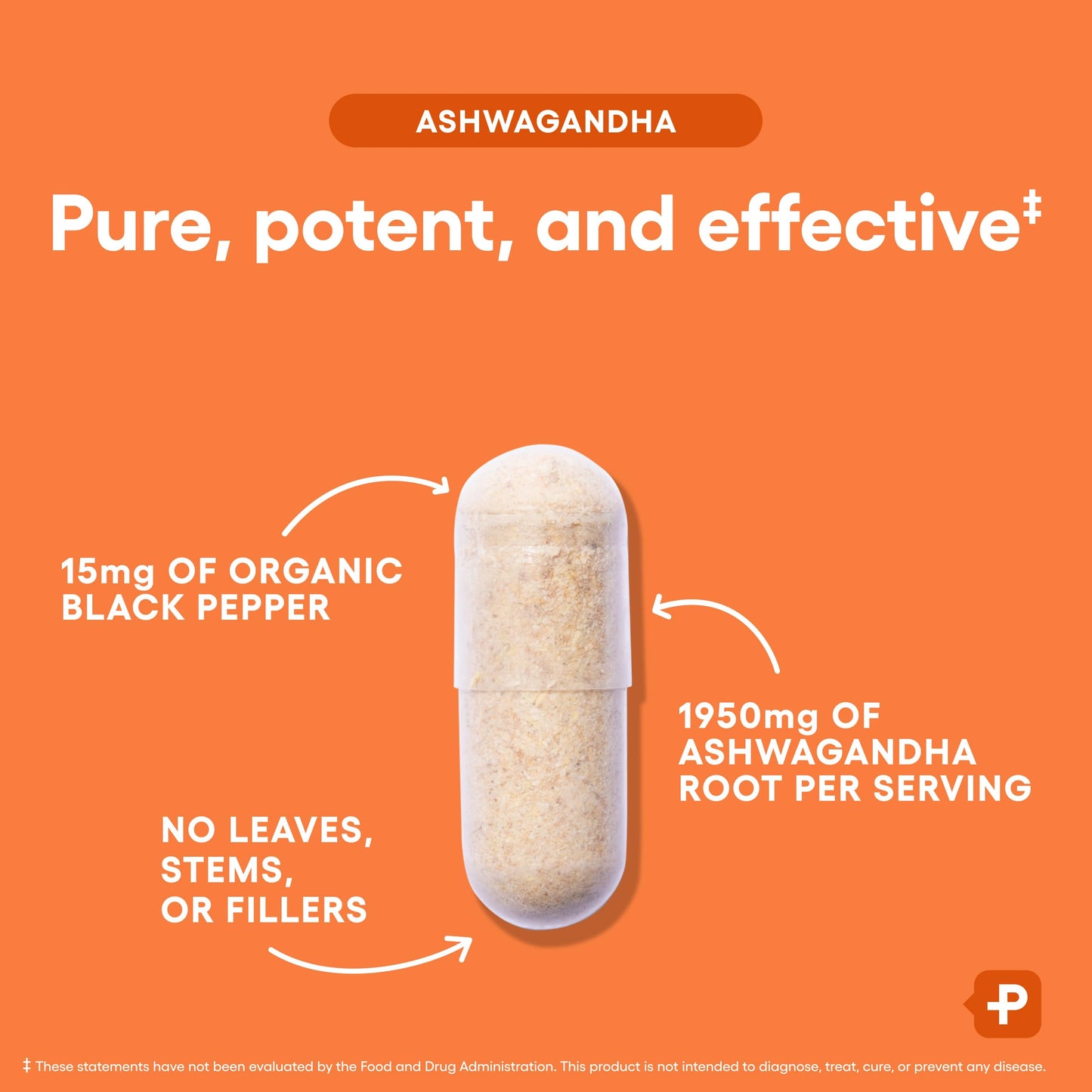 Physician's CHOICE Ashwagandha Supplement - 1950mg Organic Root Powder + Black Pepper | 90 Veggie Capsules