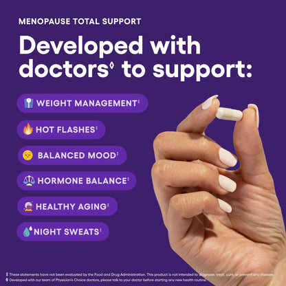 Physician's CHOICE Menopause Probiotic Supplement – Hormone Balance, Hot Flashes & Gut Health (60ct)