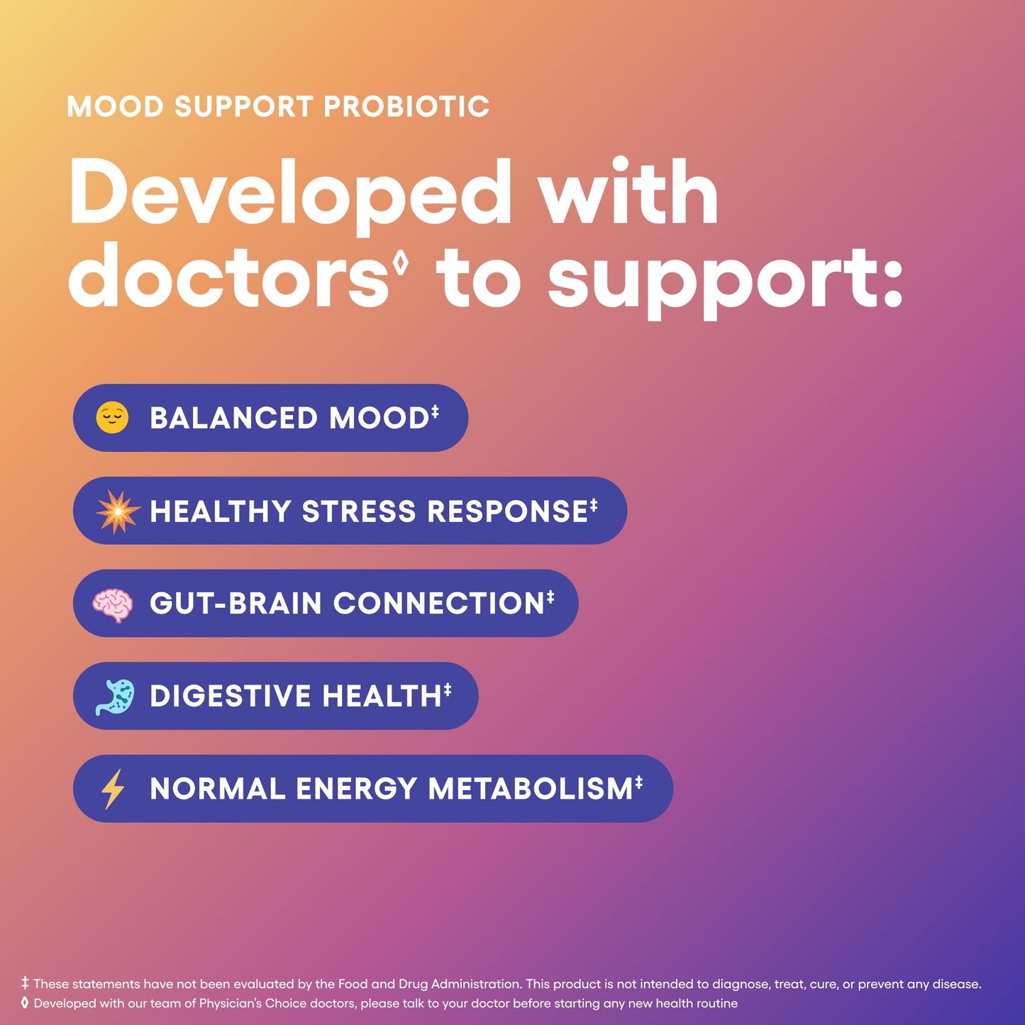 Physician's CHOICE Mood Probiotic - Mood & Digestive Health (30ct)