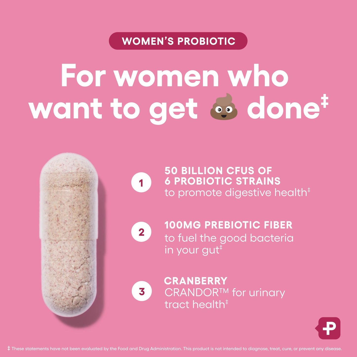 Physician's CHOICE Probiotics for Women - 50 Billion CFU, 6 Strains, Organic Prebiotics - UT & Digestive Health - 30 Count