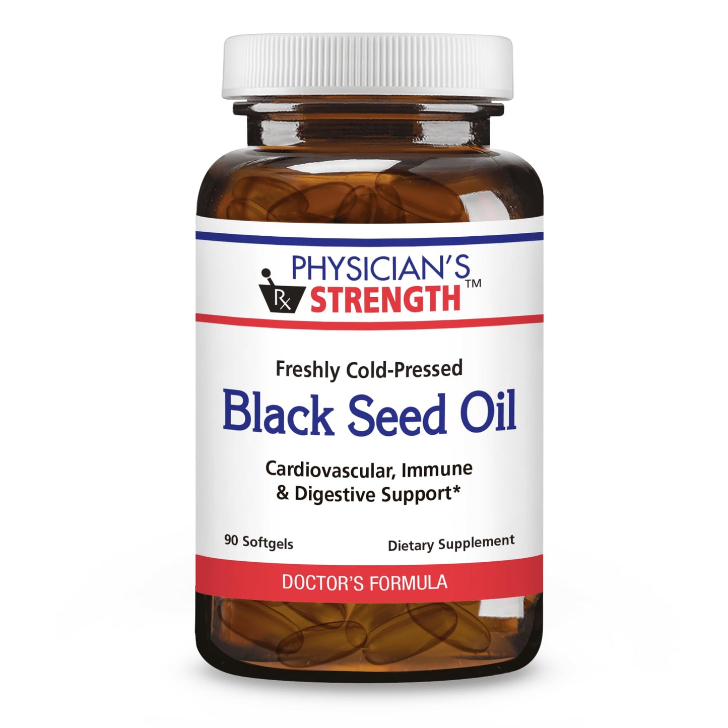 Physician’s Strength Black Seed Oil Gelcaps – 90 Softgels – Freshly Cold-Pressed, Non-GMO