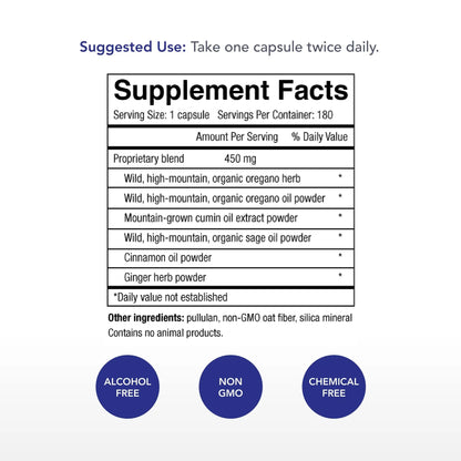 Physician's Strength Oregacillin - 180 Capsules | Multiple Spice Extract for Respiratory Support BritishVita | Premium UK Vitamins & Wellness Supplements