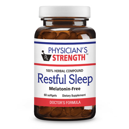Physician's Strength Restful Sleep - 60 Softgels | 100% Herbal Compound - Melatonin Free - Non-GMO & Soy Free - 60 Servings