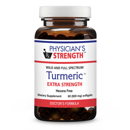 Physician's Strength Turmeric Extra Strength - 60 Softgels | Wild, Raw Turmeric Extract
