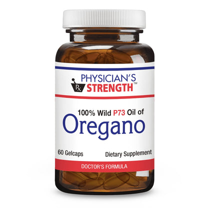 Physician's Strength Wild Oregano Gels – 60 Gelcaps | 100% Wild P73 Oil | Non-GMO