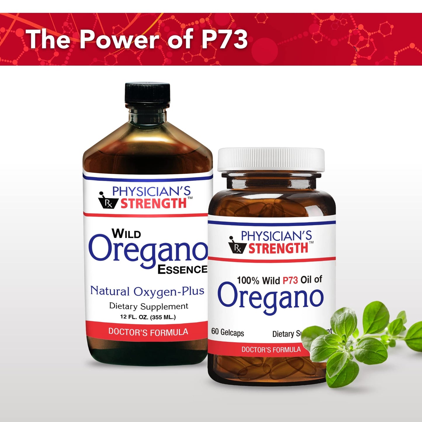 Physician's Strength Wild Oregano Gels – 60 Gelcaps | 100% Wild P73 Oil | Non-GMO