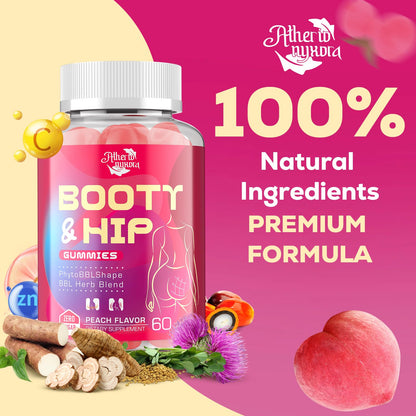 Booty Gummies for Women - BBL Gummies with Collagen & Herbal Blend | Peach Flavor