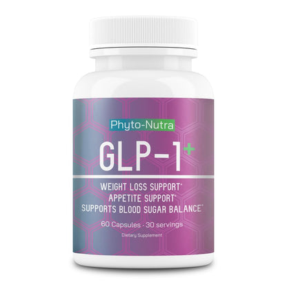 Phyto-Nutra GLP-1+ 60 Capsules – Vegan, Non-GMO, Gluten Free | Weight Management