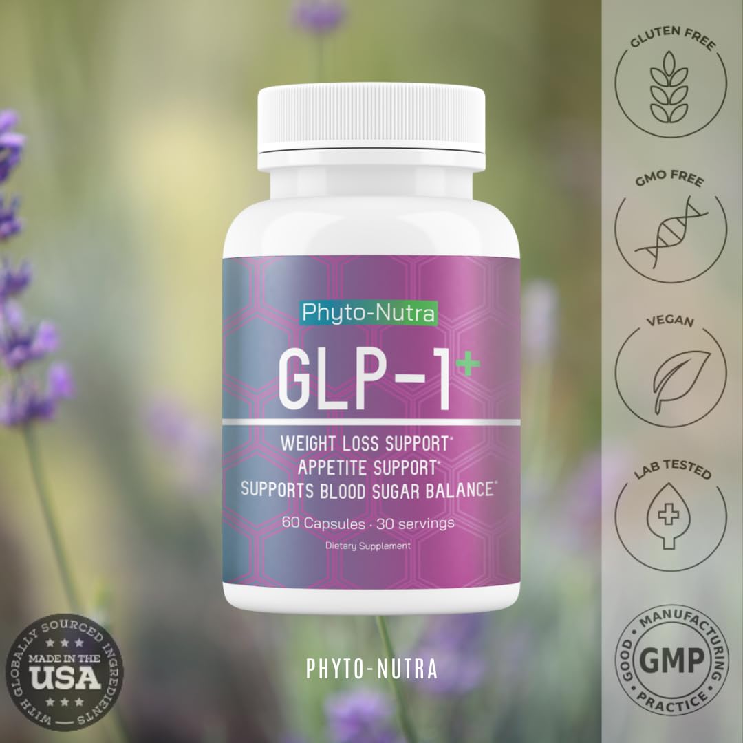 Phyto-Nutra GLP-1+ 60 Capsules – Vegan, Non-GMO, Gluten Free | Weight Management