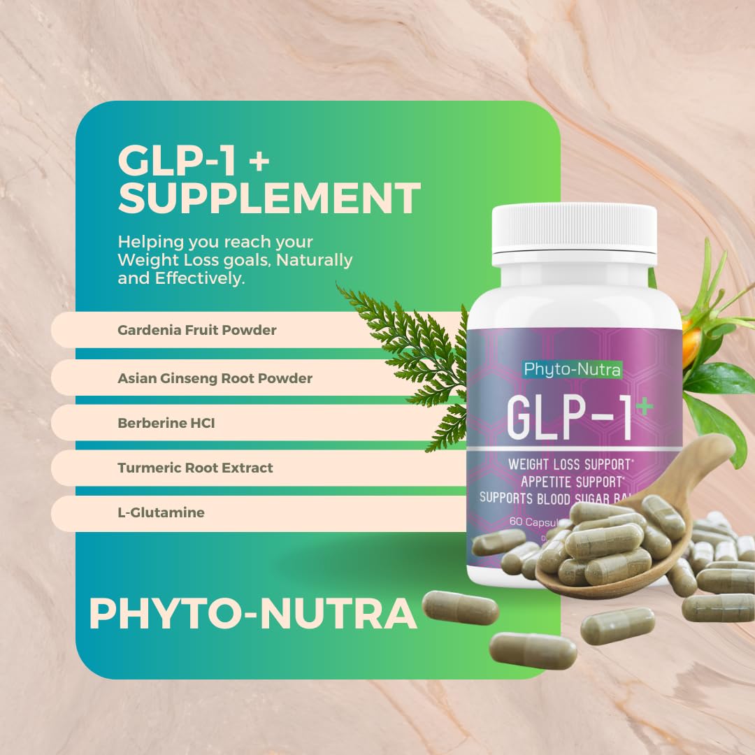 Phyto-Nutra GLP-1+ 60 Capsules – Vegan, Non-GMO, Gluten Free | Weight Management