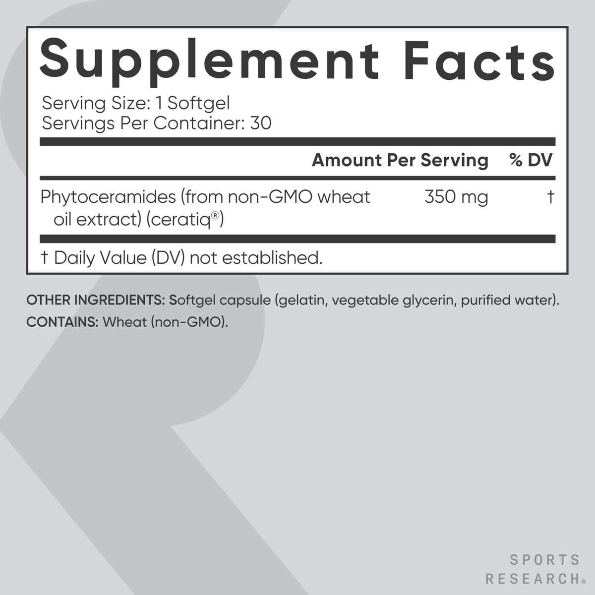 Phytoceramides 350mg Softgels – Plant-Derived Ceramides for Skin Hydration