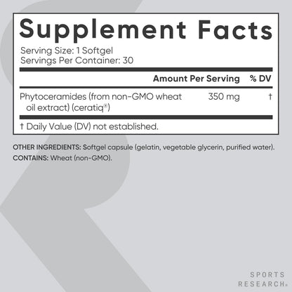 Phytoceramides 350mg Softgels – Plant-Derived Ceramides for Skin Hydration