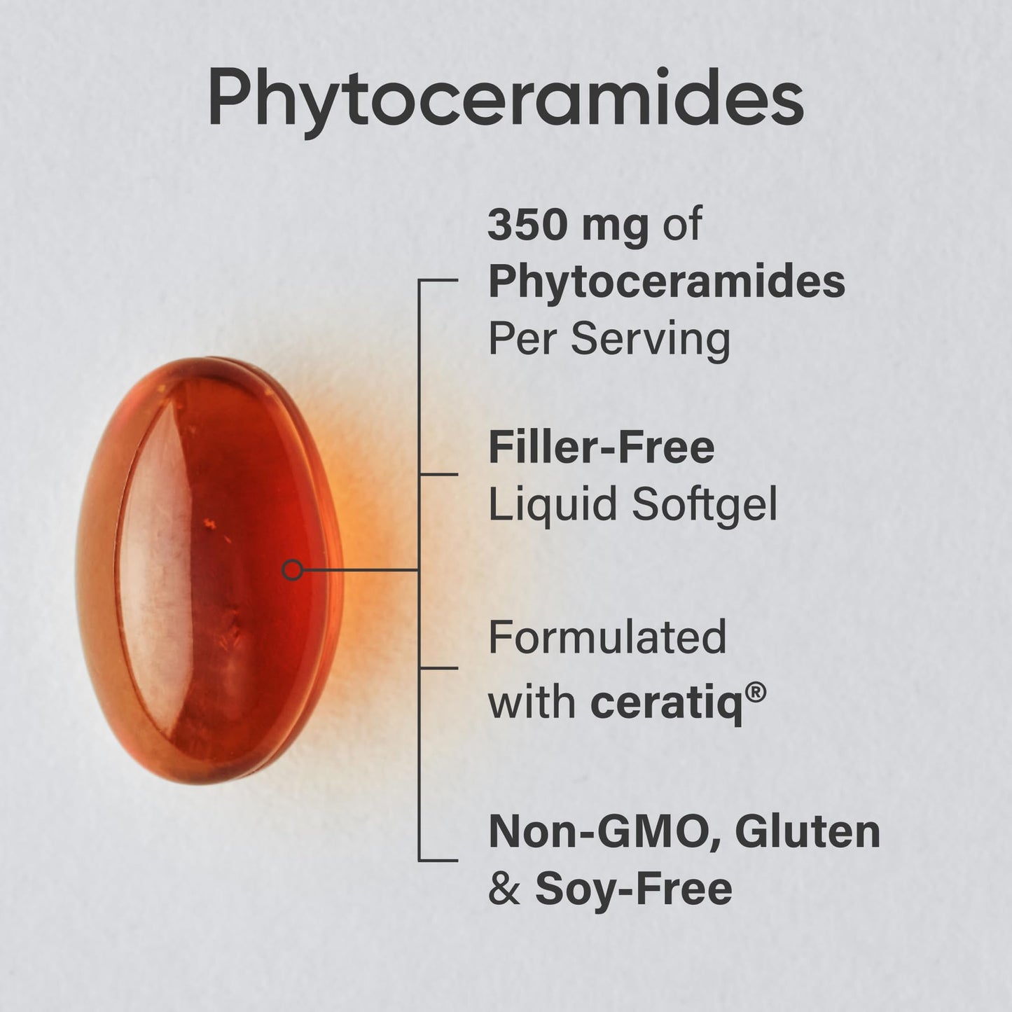 Phytoceramides 350mg Softgels – Plant-Derived Ceramides for Skin Hydration