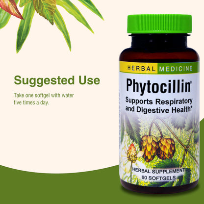 Herbs Etc. Phytocillin® 60-Count Softgels – Respiratory & Digestive Support
