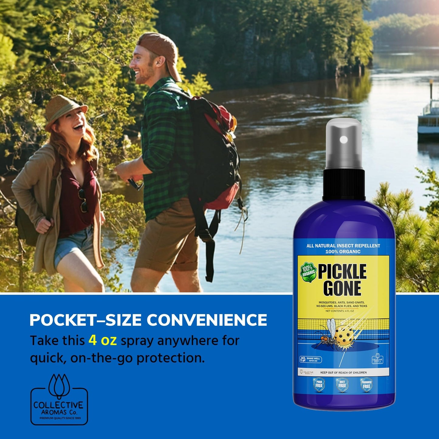Pickle Gone Botanical Outdoor Mist – Citronella & Lemongrass, DEET-Free, 4oz | THE HONEST PRICE STORE