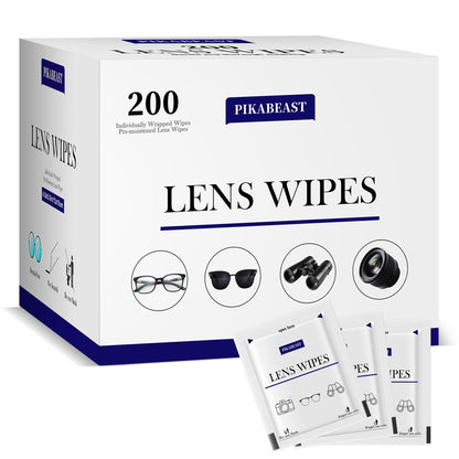 Pikabeast 200 Count Lens Wipes – Eyeglasses, Cameras & Screens Cleaning
