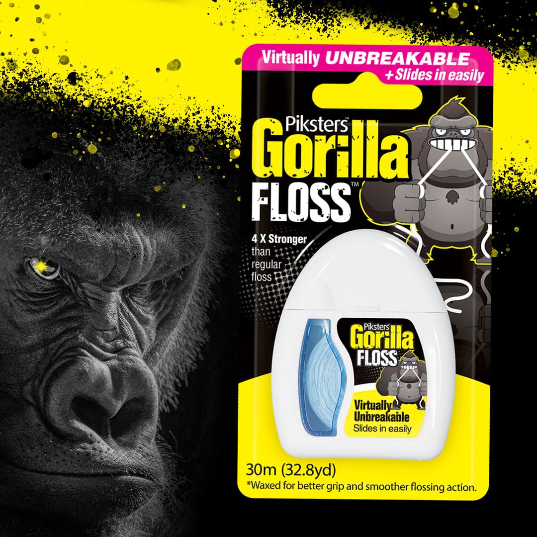 Piksters Gorilla Extra Strong Fine Thread Scrubbing Dental Floss 30m