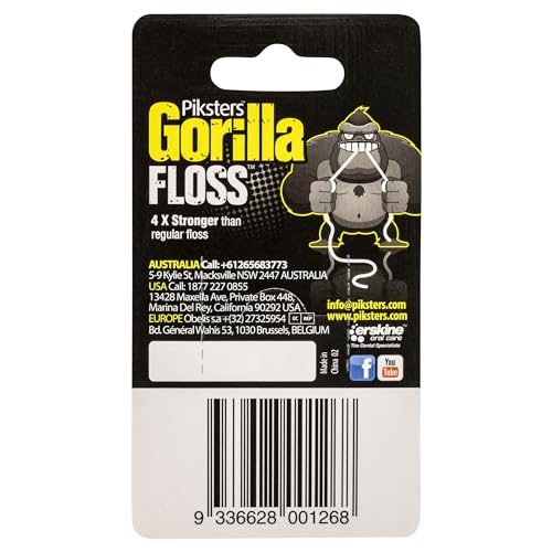 Piksters Gorilla Extra Strong Fine Thread Scrubbing Dental Floss 30m