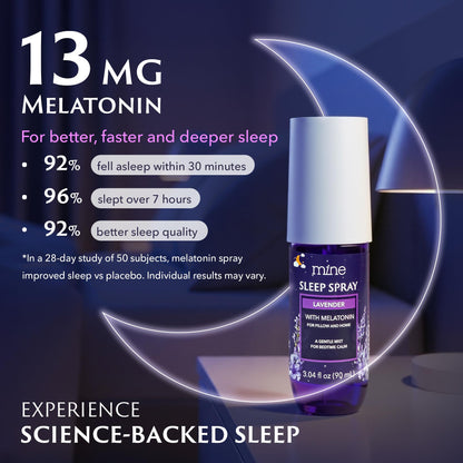 Lavender Sleep Spray with Melatonin – Natural Pillow Mist for Relaxing Sleep | Calming Bed Spray