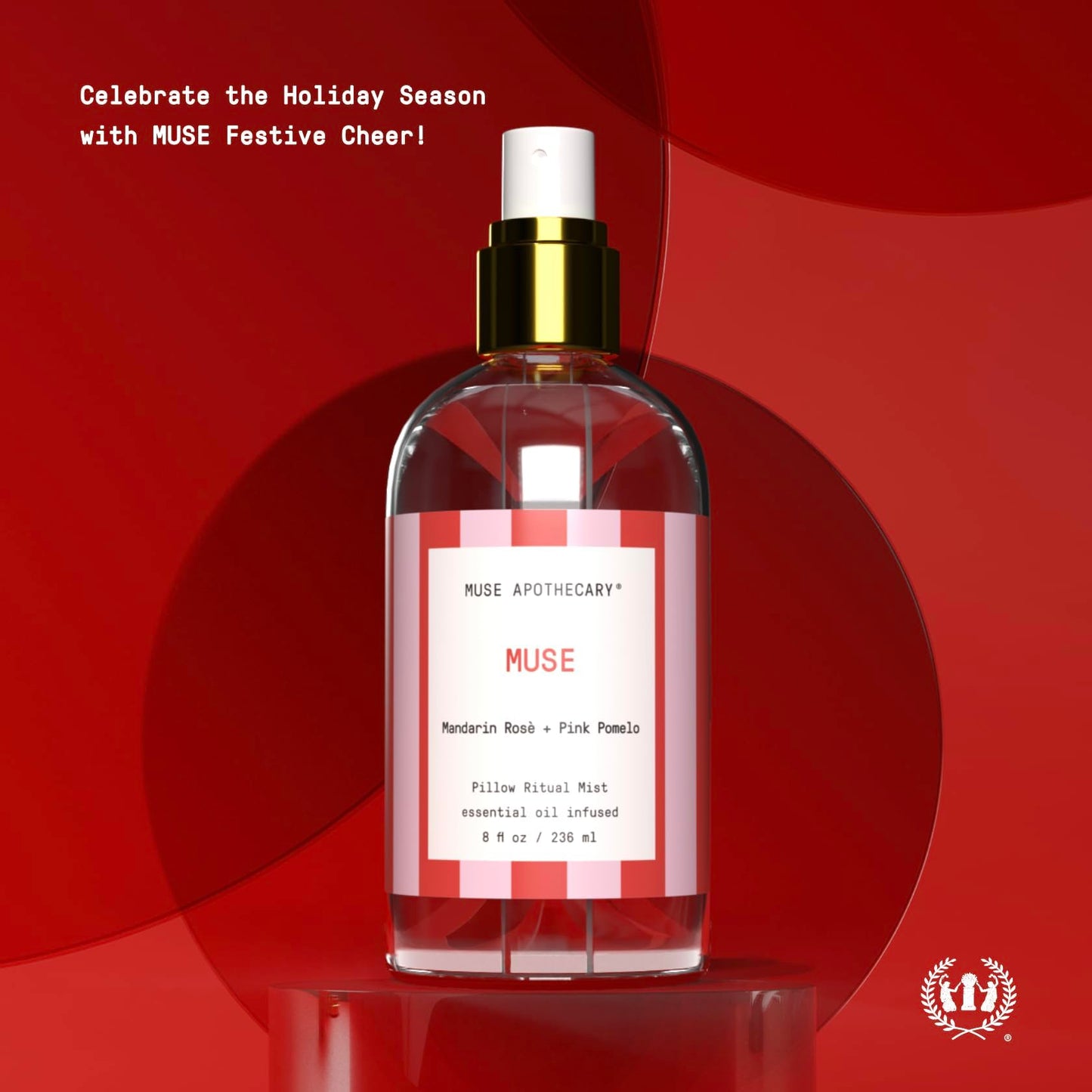 Muse Apothecary Pillow Ritual – Aromatic Pillow Mist, 8 oz, Mandarin Rosé + Pink Pomelo