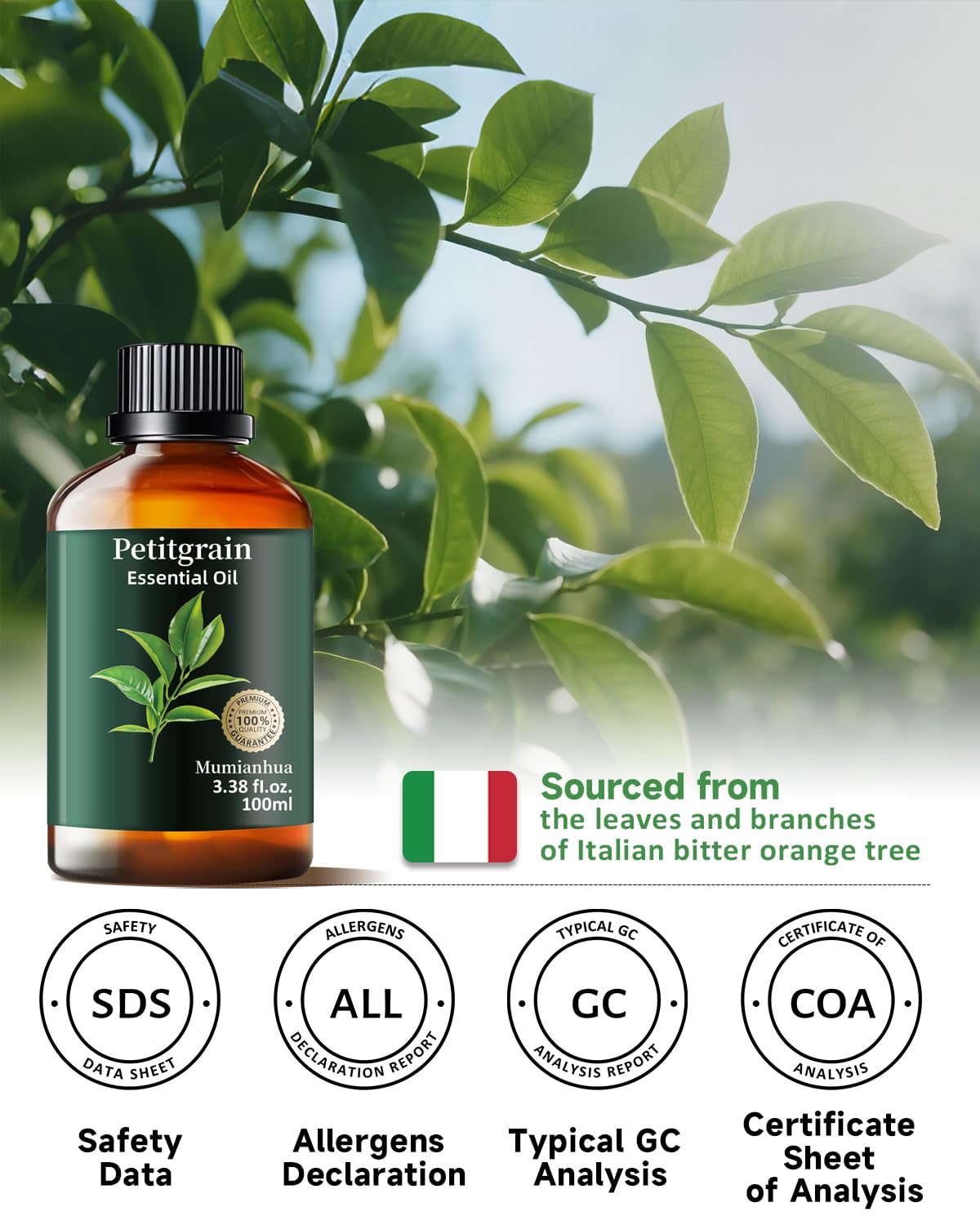 Petitgrain Essential Oil for Bedtime Serenity – Diffuser & Pillow Mist